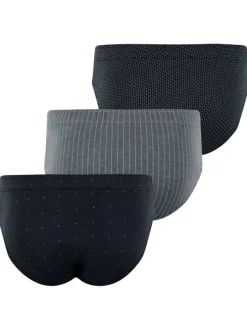 Lot de 3 slips en coton multicolores imprimés avec une coupe fermée
