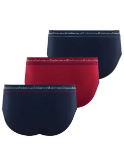 Lot de 3 slips en coton multicolores unis avec une coupe fermée