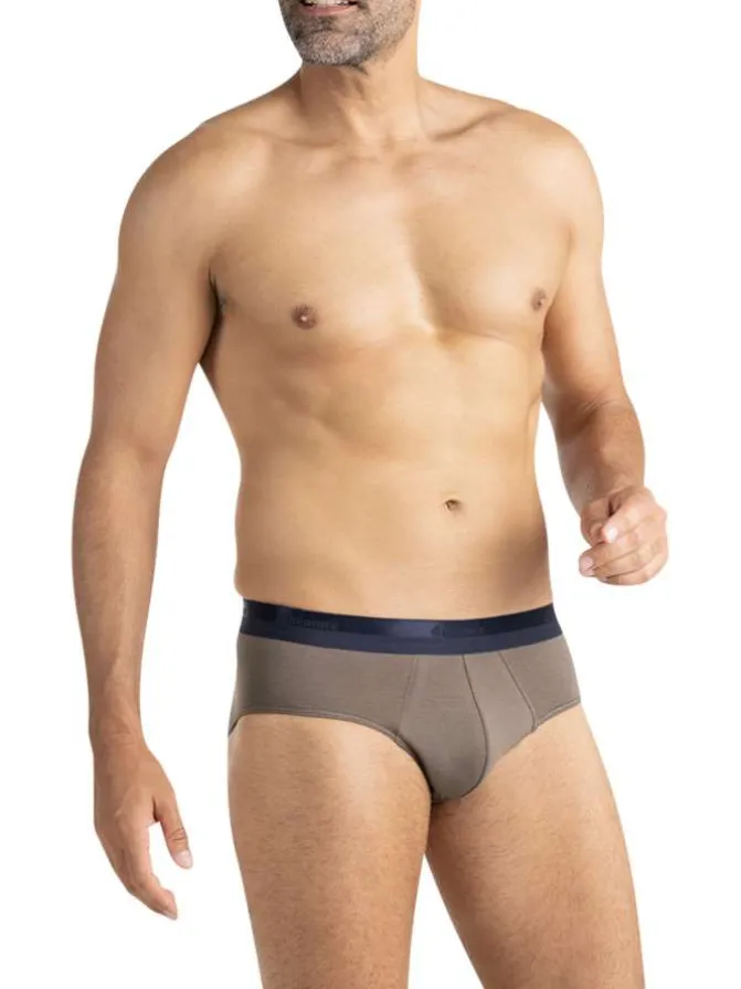 Lot de 3 slips en coton multicolores unis avec une taille élastiquée