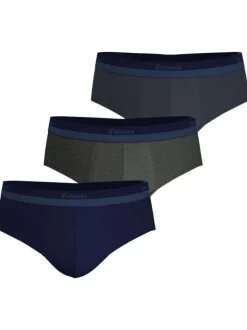 Lot de 3 slips en coton multicolores unis et avec une coupe fermée