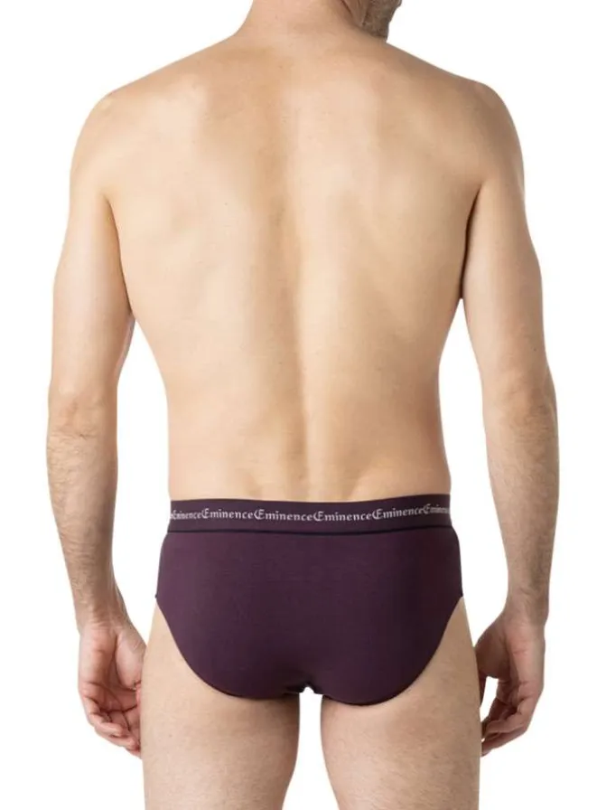 Lot de 3 slips en coton multicolores unis pourvus d'une taille élastiquée