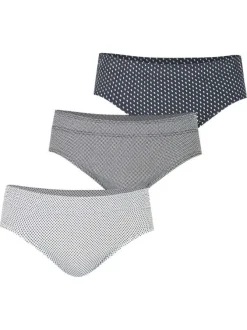 Lot de 3 slips en coton tricolores avec des minis motifs imprimés