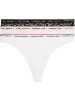 Lot de 3 strings en dentelle avec tour de taille élastiqué