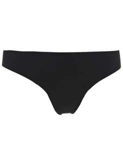 Lot de 2 strings noir uni avec logo iconique sur le devant en noir