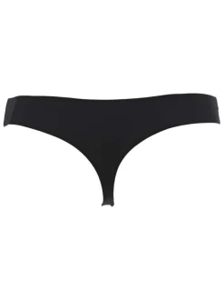 Lot de 2 strings noir uni avec logo iconique sur le devant en noir