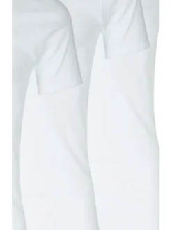 Lot de 4 t-shirts en coton blancs avec un col ras du cou et coupe près du corps