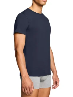 Lot de 2 t-shirts en coton multicolores à coupe droite et cols ronds