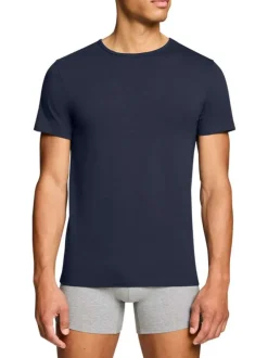 Lot de 2 t-shirts en coton multicolores à coupe droite et cols ronds