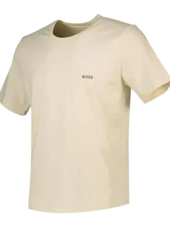Lot de 3 T-shirts en coton multicolores unis à coupe droite et col rond