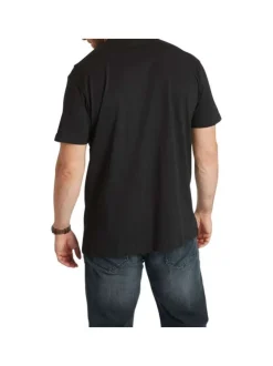 Lot de 2 t-shirts noirs en coton avec une coupe droite et un col rond