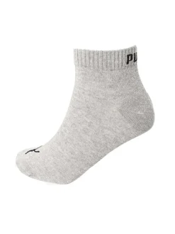 Lots de 3 paires de chaussettes anthracite grises et blanches en coton