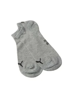 Lots de 3 paires de chaussettes en coton grises écrues et noires unies