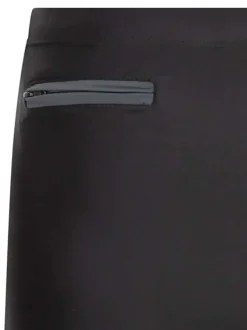 Maillot de bain noir uni avec une coupe près du corps et une poche zippée