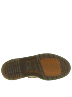 Mocassins Adrian Virginia en cuir beiges avec un talon plat et détail frange