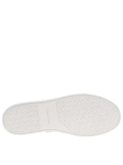 Mocassins bleu marine en cuir nubuck avec des lacets plats et logo embossé