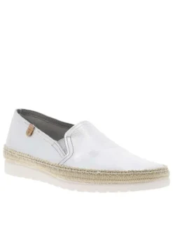Mocassins en cuir argentés avec un aspect métallisé et des soufflets élastiqués