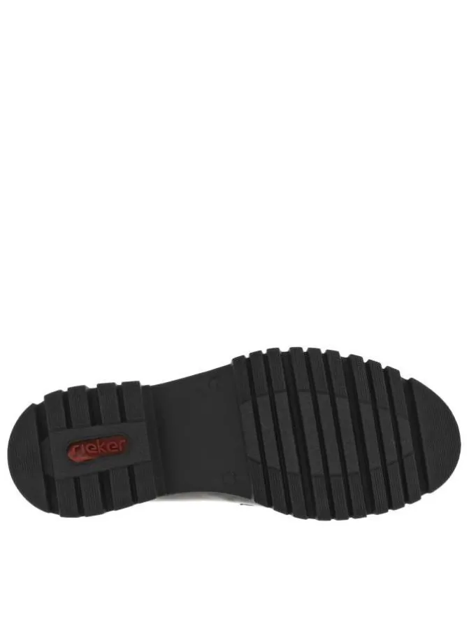 Mocassins en vernis noir à talon plat et incrustation de fils brillants