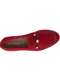 Mocassins femme rouge