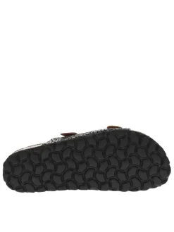 Mules avec motif léopard à talon plat avec boucles à ardillon