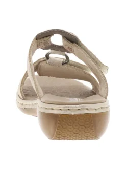 Mules beiges à imprimé écailles multicolores et à talon compensé bas
