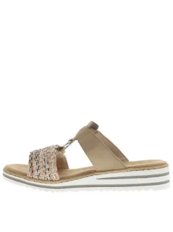 Mules femme beige