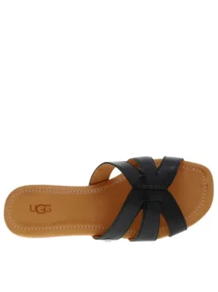 Mules femme en cuir TEAGUE noir