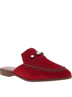 Mules femme rouge