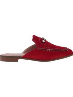 Mules femme rouge
