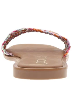 Mules Iolanda multicolores avec bride ajourée et logo métallique