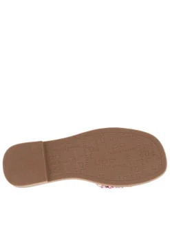 Mules Iolanda multicolores avec bride ajourée et logo métallique