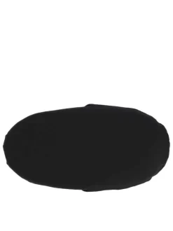 Mules ouvertes et rembourrées noires et à motifs Tratan vert sombre, à semelle plate, Made in France