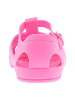 Nu-pieds rose fluo avec semelle intérieure amovible et une boucle à ardillon