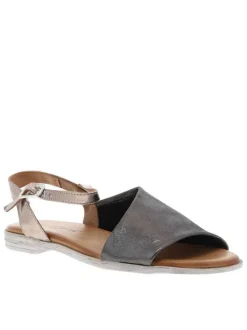 Nu-pieds Malbo en cuir noirs à semelle plate et à boucle à ardillon