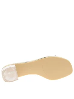 Nu-pieds or à semelle décroché bas avec une boucle à ardillon