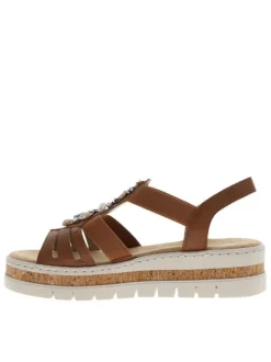 Nu-pieds/sandales femme marron
