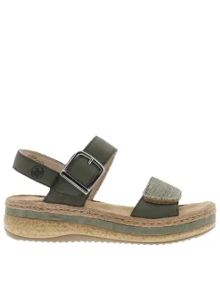 Nu-pieds/sandales femme vert