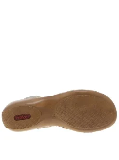 Nu-pieds vert d'eau à première en nubuck et à bandes élastiquées