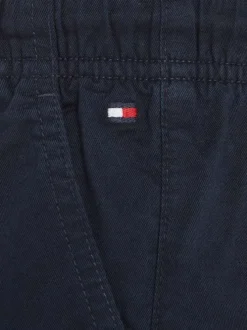 Pantalon Cargo en coton marine uni avec une coupe regular fit