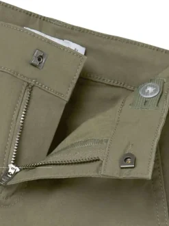 Pantalon cargo kaki uni avec une coupe droite et 6 poches