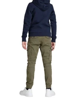 Pantalon Cargo Paul Flake en coton mélangé kaki uni avec une coupe slim