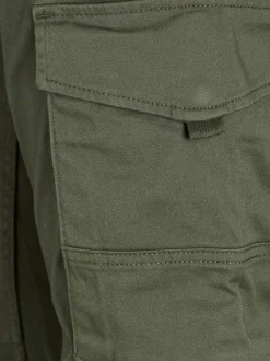 Pantalon Cargo Paul Flake en coton mélangé kaki uni avec une coupe slim