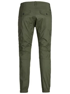 Pantalon Cargo Paul Flake en coton mélangé kaki uni avec une coupe slim