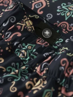 Pantalon chino en coton biologique marine à motifs pourvu d'une coupe fluide