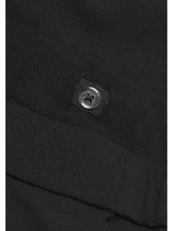 Pantalon Chino noir uni avec une coupe droite et plusieurs boutons