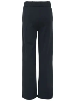 Pantalon chino nuit uni avec une coupe droite et une taille élastiquée