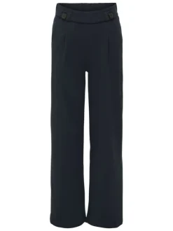 Pantalon chino nuit uni avec une coupe droite et une taille élastiquée