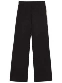 Pantalon Jogging noir uni avec une coupe droite et une taille élastiquée