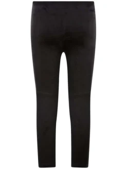 Pantalon Pjeg noir uni effet daim coupe skinny