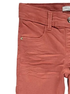 Pantalon rouille taille haute coupe skinny