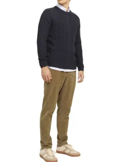 Pantalon camel en coton Chino Ace Corduroy en velours avec une coupe slim